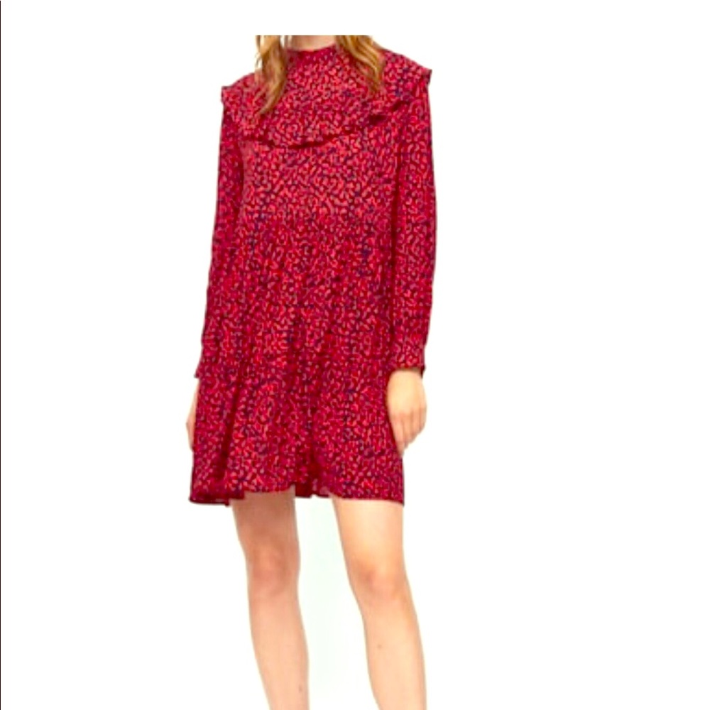 Zara Ruffled Print Dress